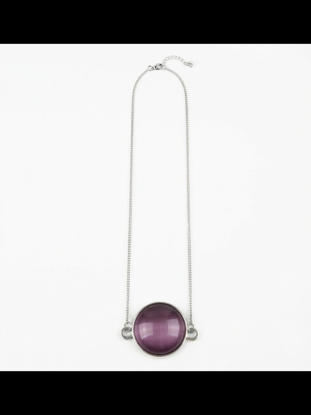 💖=3/$20 Paparazzi Rose Colored Glasses Purple Cat's-Eye Stone Necklace Silver